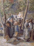 Camille Pissarro market oil on canvas